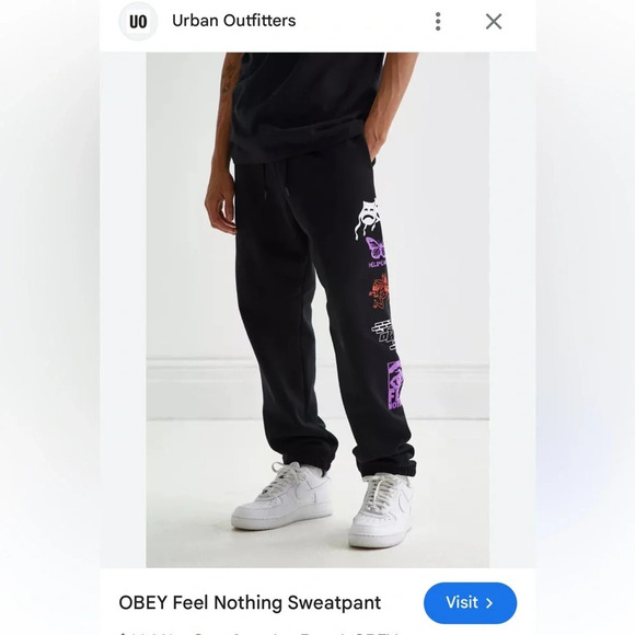 Feel Nothing All Eyesz Sweatpant Black size small NWOT - Picture 2 of 14